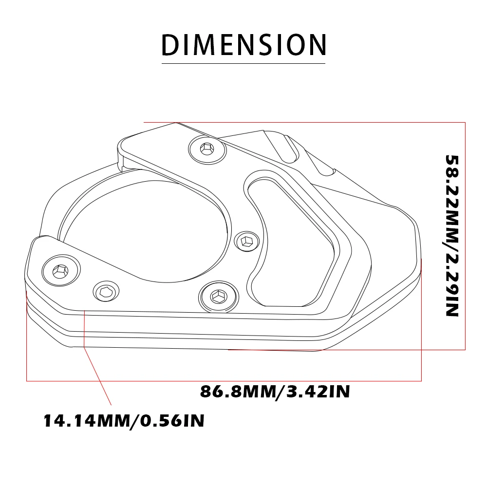 Motorcycle For KTM ADVENTURE 950 990 Adventure R S 1190 adventure Side Stand Enlarger Kickstand Enlarge Plate Pad Accessories