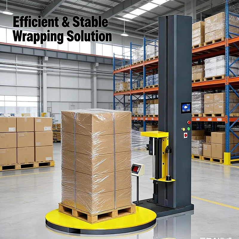 Customized Plastic Film Wrapping Machine Pallet Stretch Baler High Efficiency Packaging Equipment for Factory Warehouse Cargo