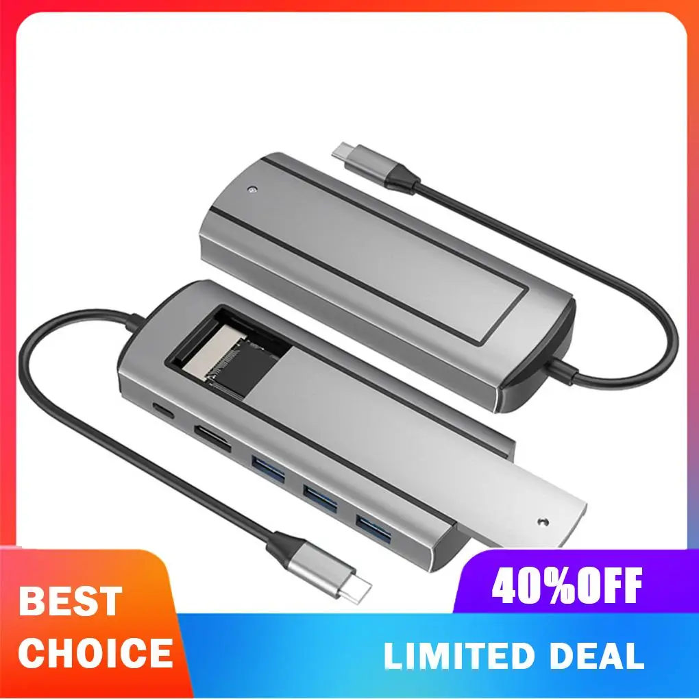 Metal Fast Data Transfer Speeds With Type-C Docking Station Hub 5-in-1 Connectivity Equipped 4K Port