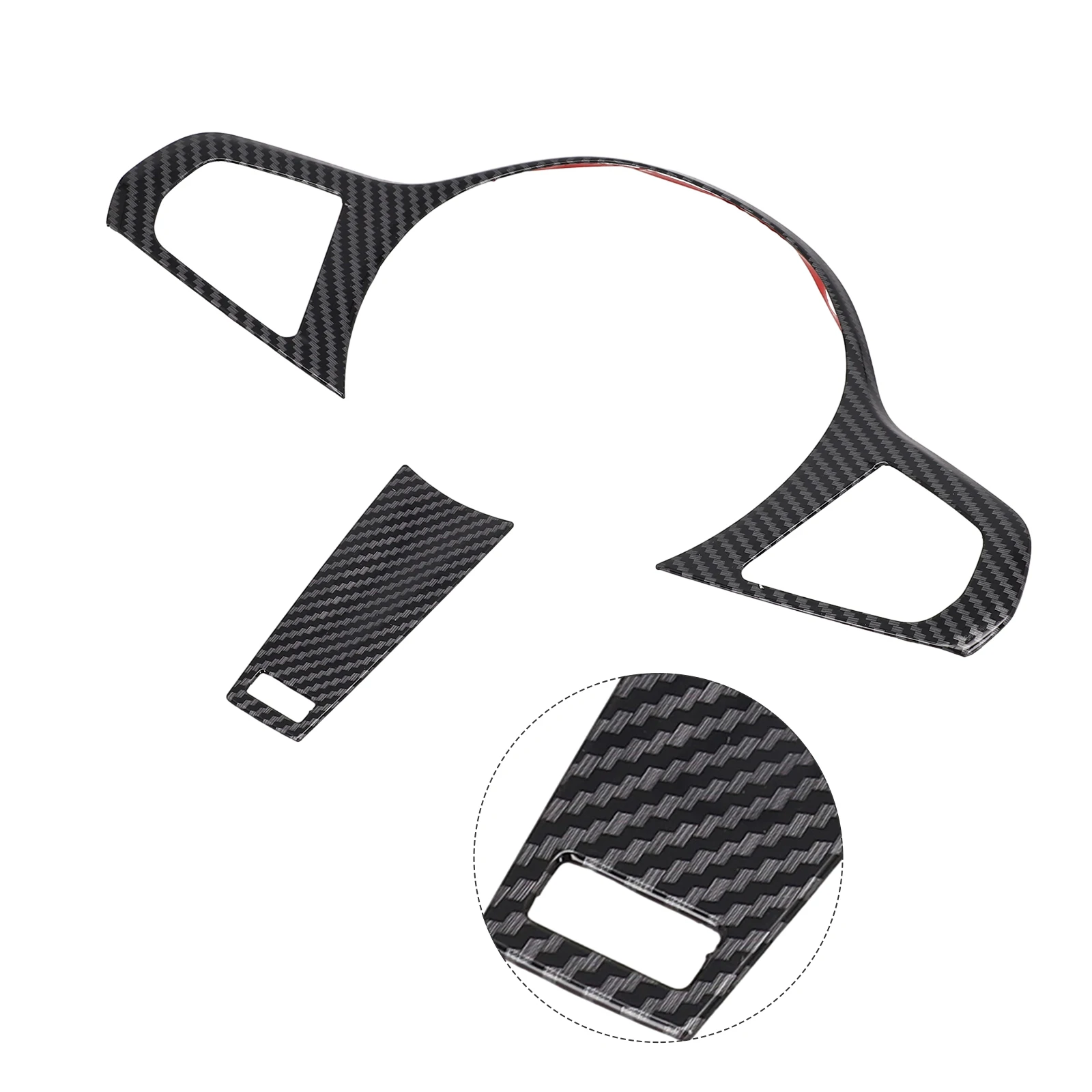 Carbon Fiber ABS Steering Wheel Decorative Frame For BMW 3 G20 Interior Trim Steering Wheel Cover 2019-2021