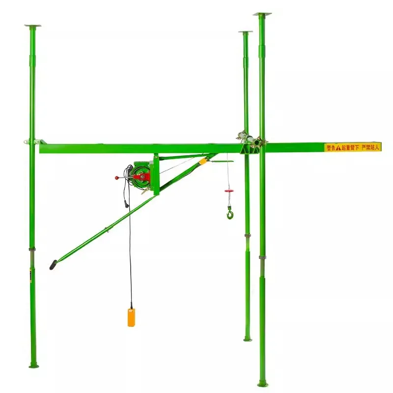Construction Site Self-built House Balcony Top Indoor Straight Sliding Small Crane Electric Rail Lifting Hoist
