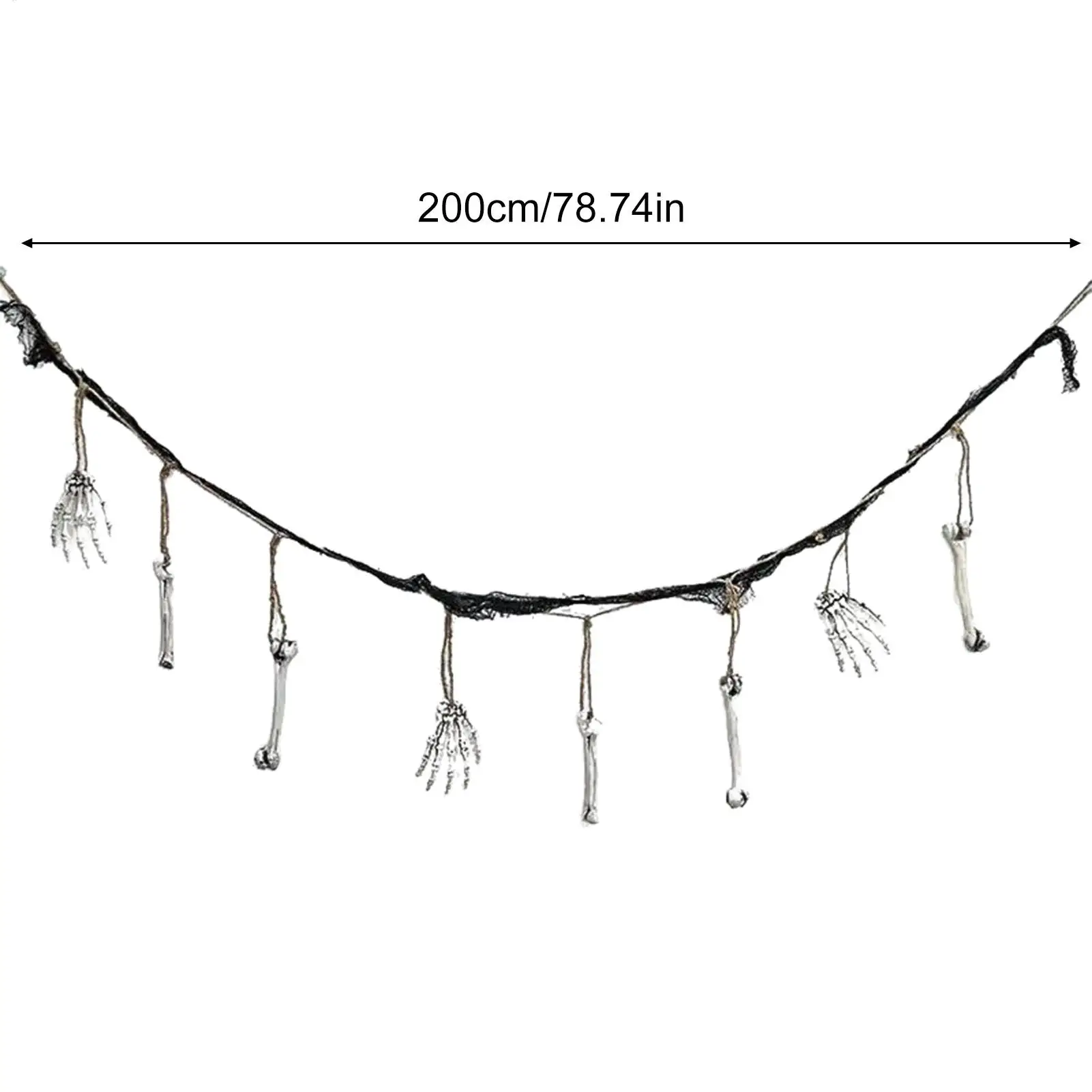 Halloween Banner Indoor Halloween Banner Resin Skeleton 6.5Ft Scary Scene Props Indoor Ceiling Ornament For Door Backyard