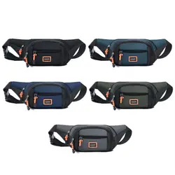 Black Grey Blue Green Men Chest Bag Fashion Large Capacity Oxford Cloth Sports Chest Bag Multifunctional Waist Bag Unisex