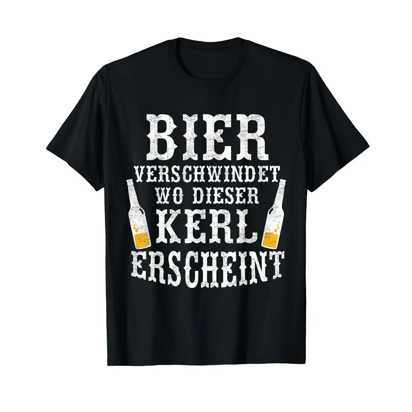Beer Disappears Where This Guy Appears Funny T Shirt vintage Washed Versatile streetwear Stylish Comfortable fashion Soft