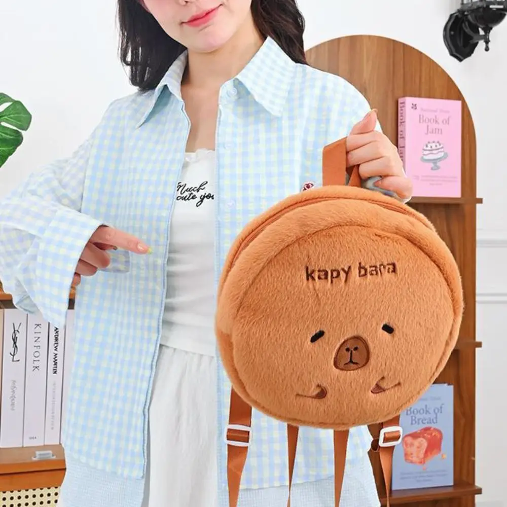 Knapzak Capybara Knuffel Rugzak Opslag Grote Capaciteit Pluche Capibara Tas Draagbare Ins Capibala Pluche Schooltas