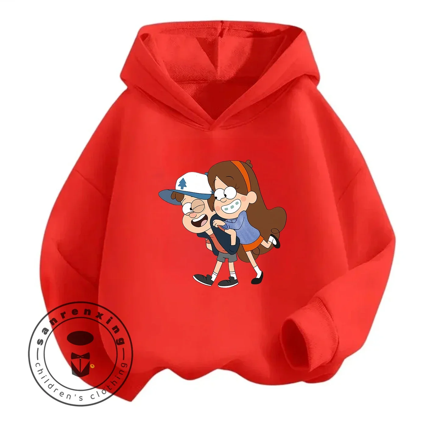 

Street Hot Cartoon Hooded Sweatshirt Boys Girls 3-14Y Gravity Falls Autumn Winter Cute Kawaii Outdoor Casual Cozy Warm