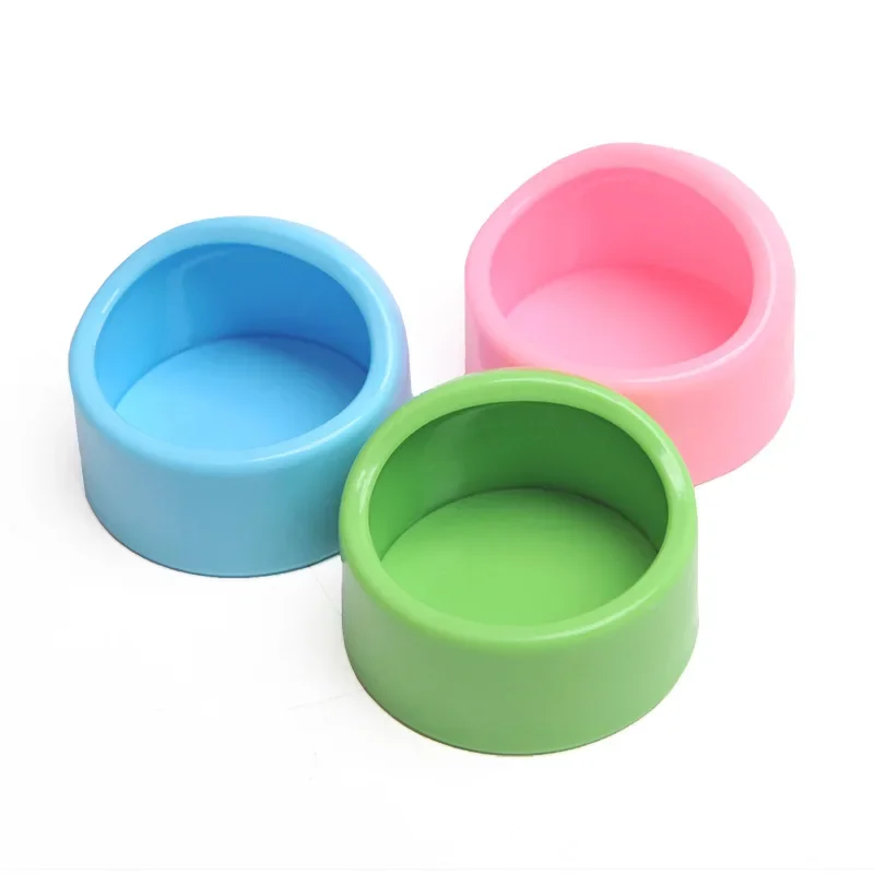 Imitation Ceramic Anti-Planing Pet Food Bowl, Hamster Food Bowl Thickened ABS Bird Feeding Bowl Small Pet Supplies