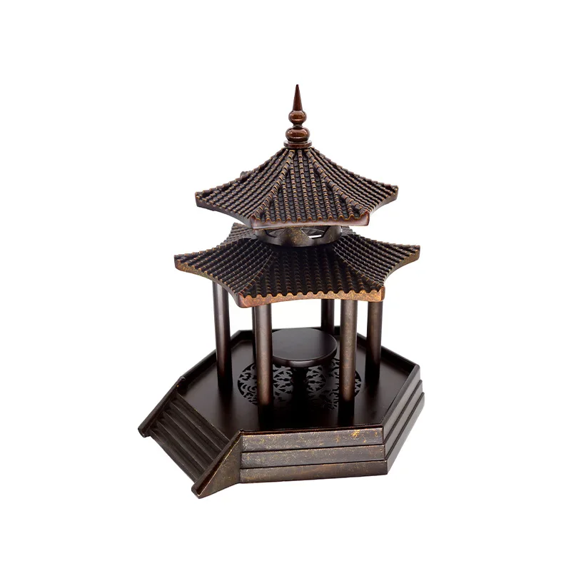 

Copper Tower Incense Burner Holder Home Temple Decoration Incense Holder Burner Religious Buddha Praying Aromatherapy Stove