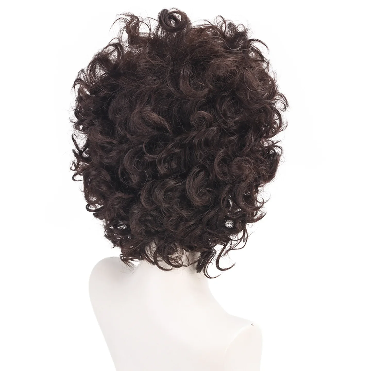 Dustin Henderson Cosplay Perücke für Mann Frau TV-Serie Rollenspiel Perücken Dunkelbraun Voluminöses lockiges Haar Party Kostümzubehör