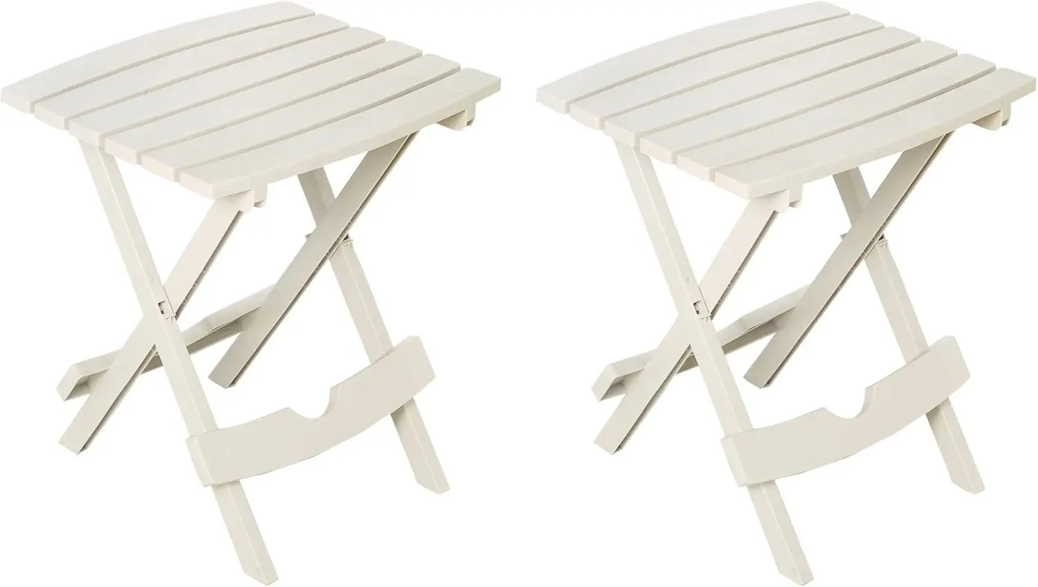 8500-48-4702 Quik-Fold Side Table, White/2 Pack