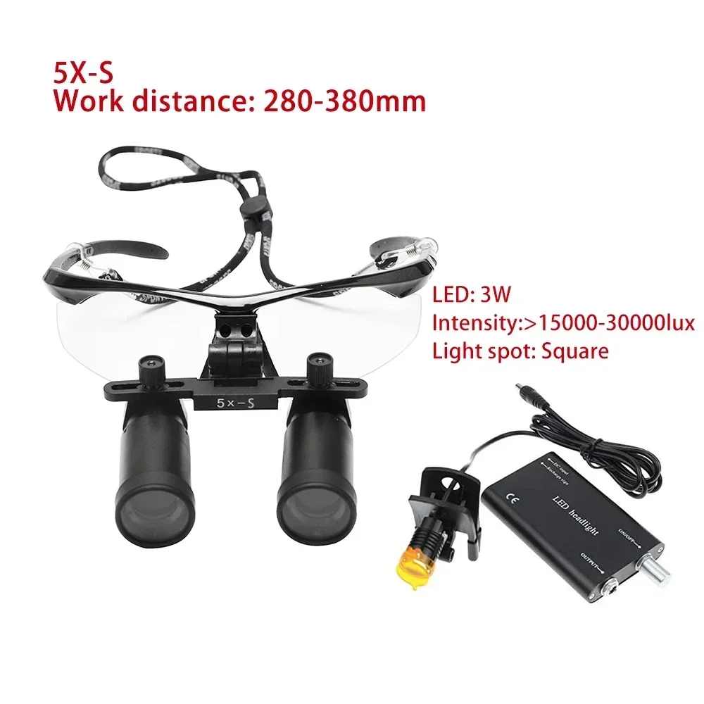 

Excellent Top Quality Dental Loupes 4X 5X 6X 8X Binocular Led Light Surgical Headlight Dental Magnifier Surgery Lamp High Magnif