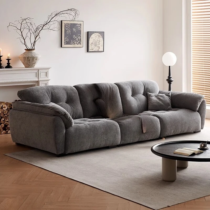 Sofa super deep sitting wide Longjiang fabric movable backrest