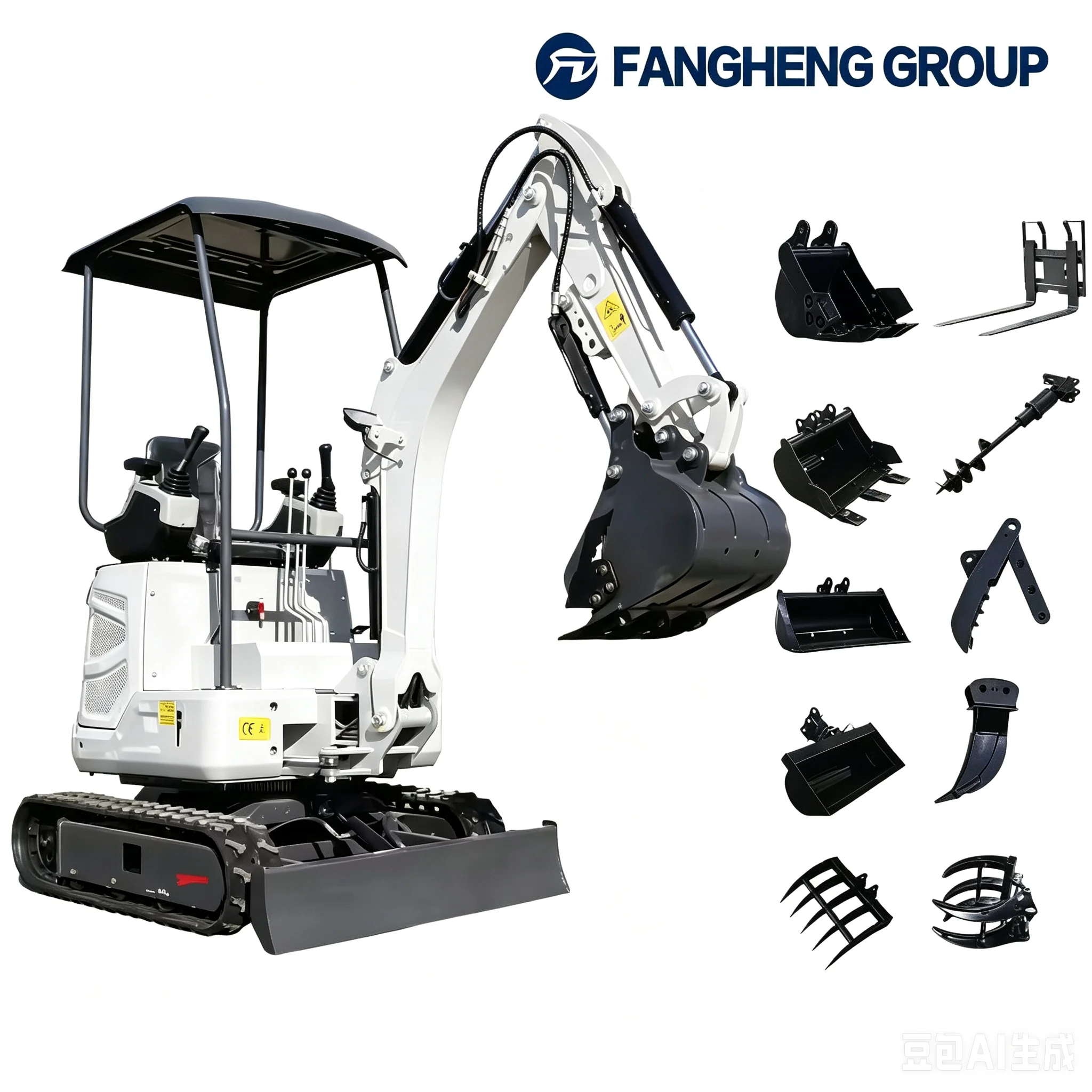 Mini Excavadora Personalizada con Motor Kubota, Nueva, de 1.5, 2 y 1 Tonelada, Máquina Excavadora Pequeña para Granja