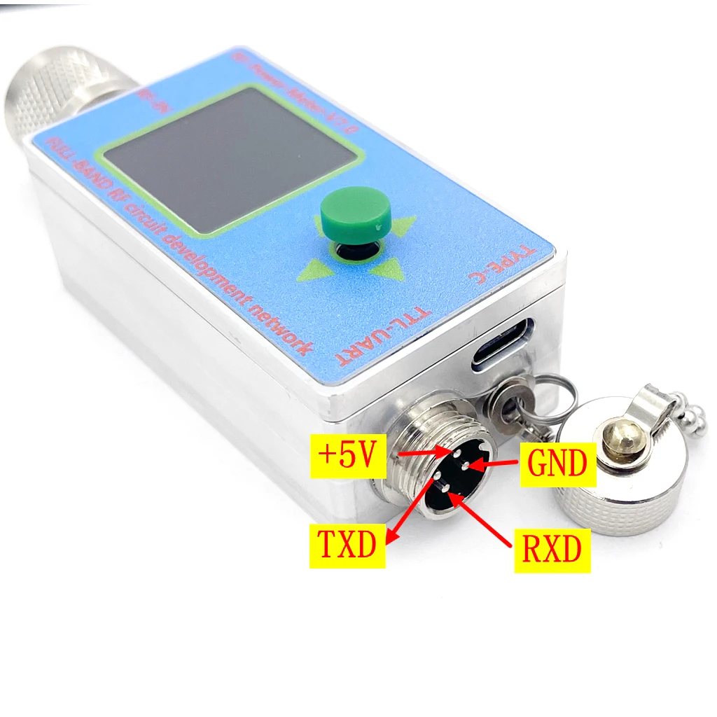 Imagem -05 - N-tipo 100k10ghz v7 rf Power Meter Ttl Software Comunicação Tipo-c Usb Data Export Power Detector rf Attenuator Ham Radio