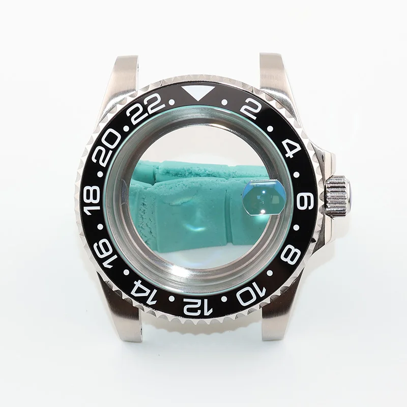 

40MM Black Watch Cases NH35 GMT for NH34/NH36 Seiko Mod Complete Kit Men's Watches Movement Replacement Parts