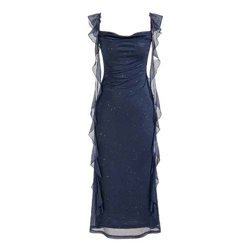 Imagen 2 del producto FFF.DUO-vestidos de fiesta para mujer, Maxi tirantes finos, elegantes, ajustados, para invitados de boda, vestidos multicolores de verano para lechera, Vistidos