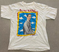 Paul Pee-Wee Herman White Short Sleeve T Shirt Full Size S-5XL