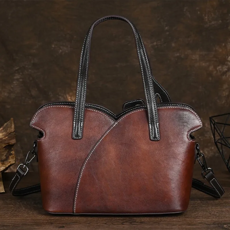 Imagem -05 - Johnature-couro Genuíno Shoulder & Crossbody Bolsa para Mulheres Handmade Embossing Retro Bolsas de Luxo Grande Capacidade Novo 2023 Embossing