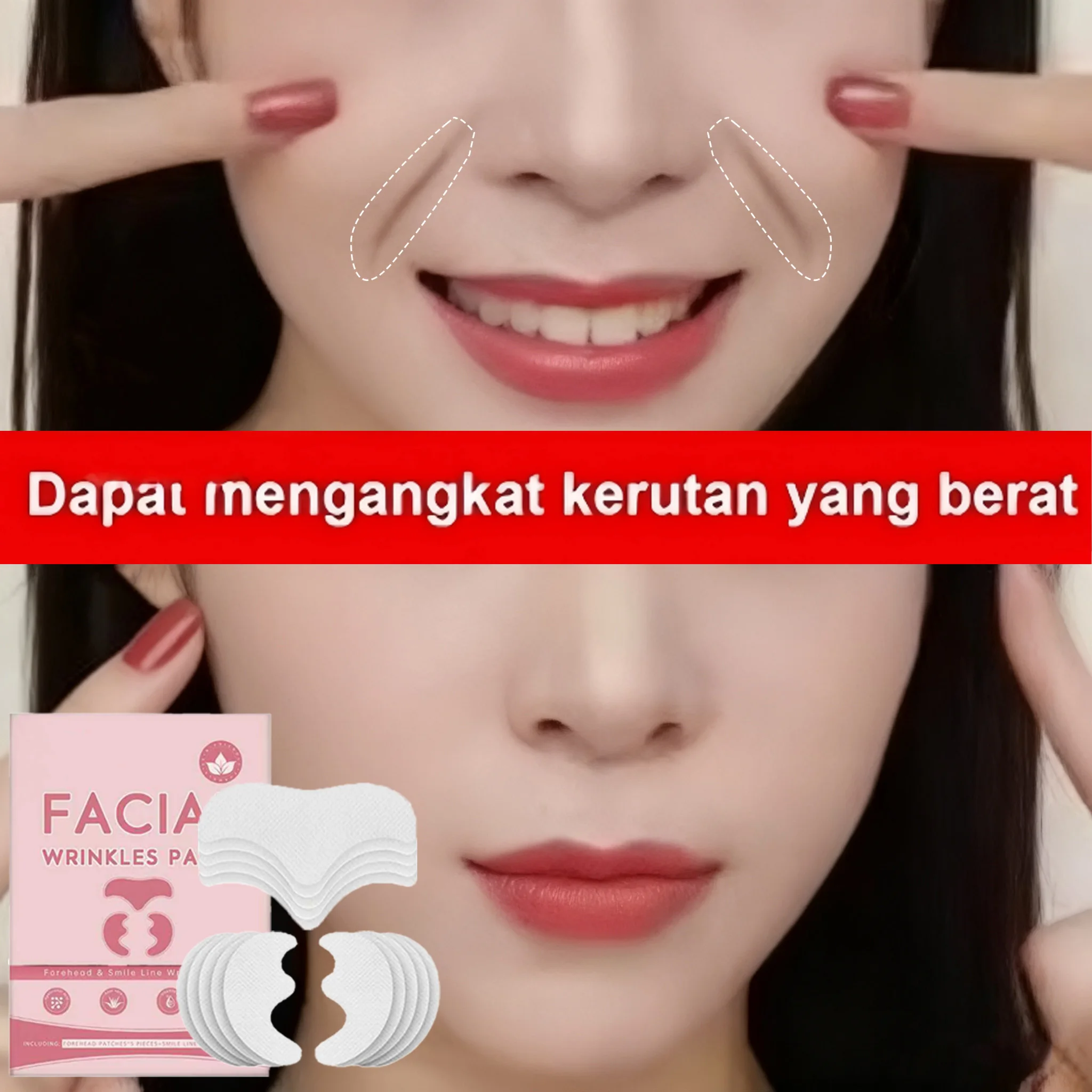 

Nasolabial Folds Patch Contain Collagen Hyaluronic Acid Firming Skin Fade Fine Lines Deep Moisturizing Facial Mask Anti Wrinkle