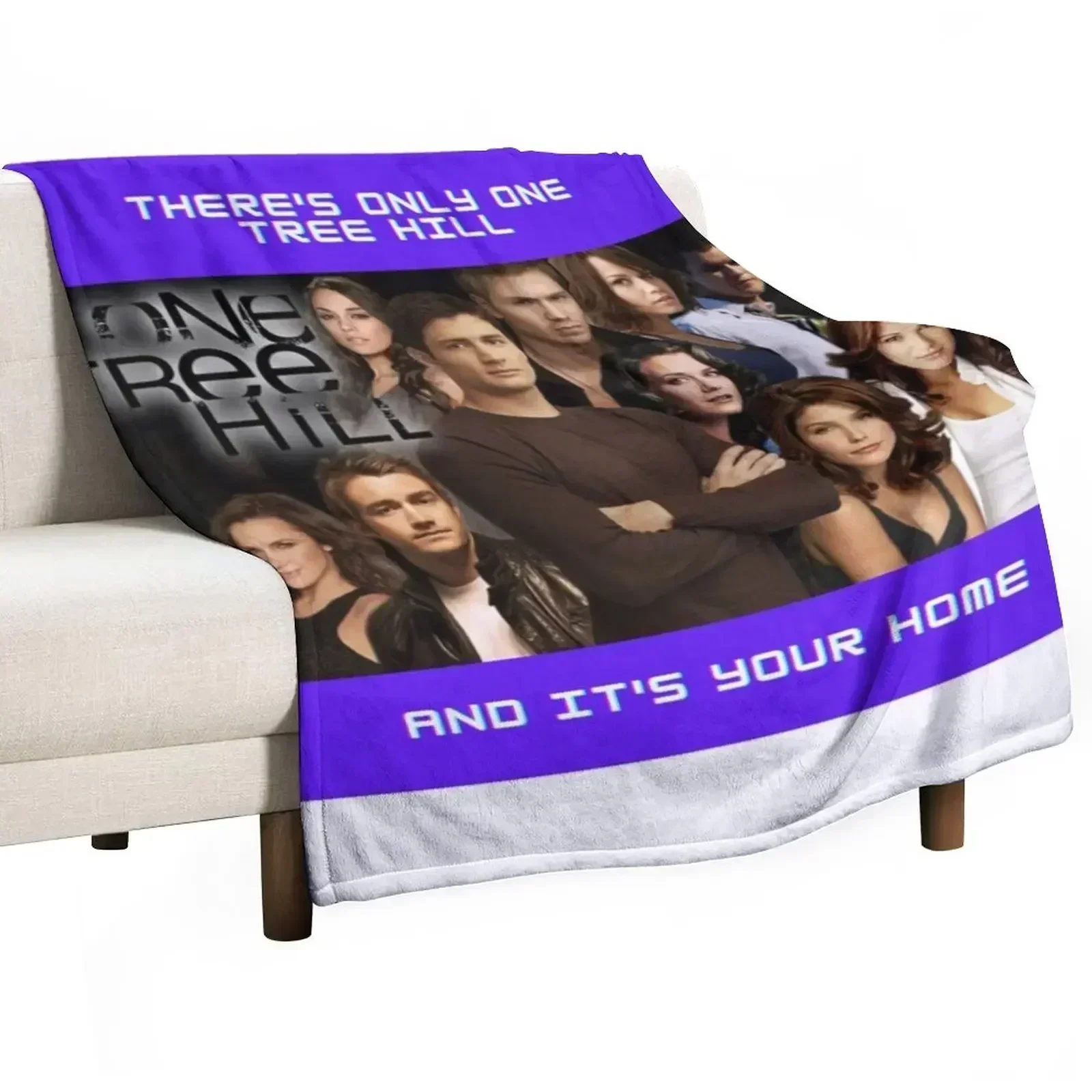 There's Only One Tree Hill Sticker Throw Blanket Flannel Fabric Single Kid'S Cute Plaid Moving Blankets For Bed Blankets