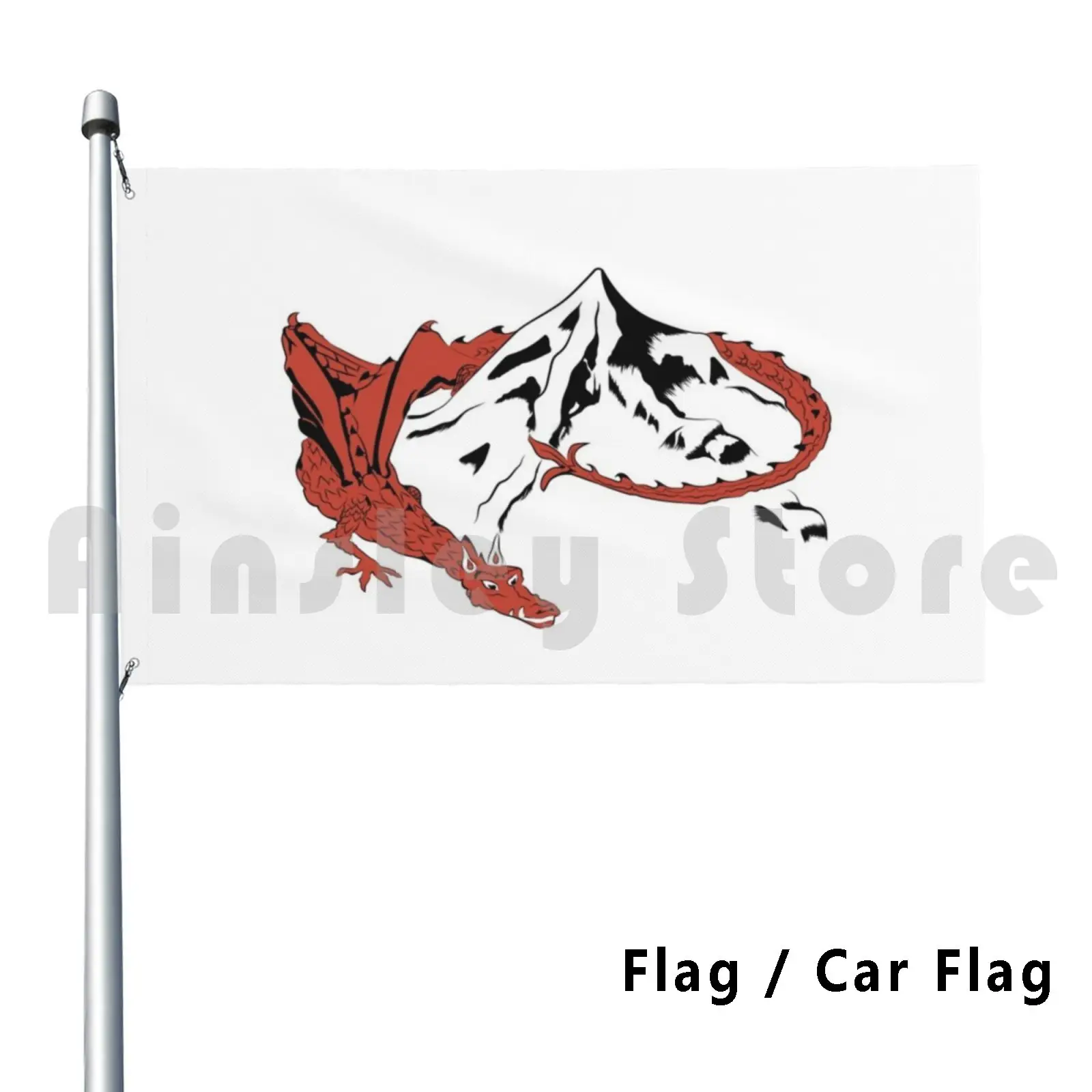 Red Dragon Outdoor Decor Flag Car Flag The Frodo Bilbo Fellowship Brotherhood Nine Companions Gimli Gandalf