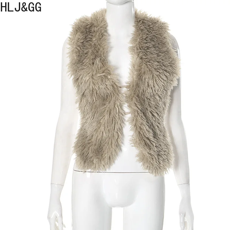 HLJ & GG сексуальный меховой Холтер с открытой спиной комплект из двух предметов женский укороченный топ без рукавов + тигровые бандажные шорты наряды модная уличная одежда