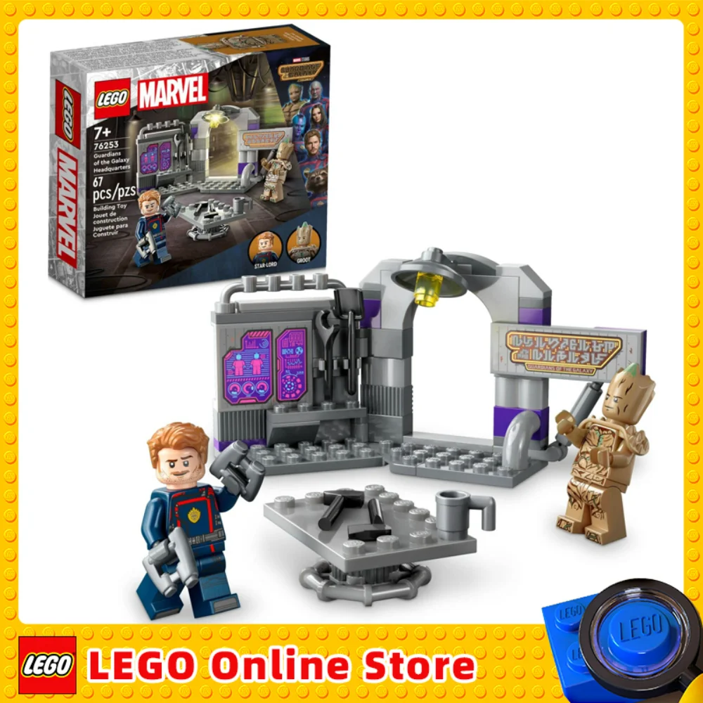 LEGO Marvel Guardians of The Galaxy 3 Headquarters 76253 Super Hero Building Toy Set with Groot and Star-Lord Minifigures Gift