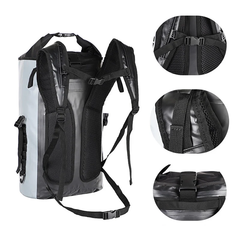 30L PVC Waterproof Swimming Bags Outdoor Dry Bag For Man Women Rafting Boating Trekking River Sports Backpack XA250LL