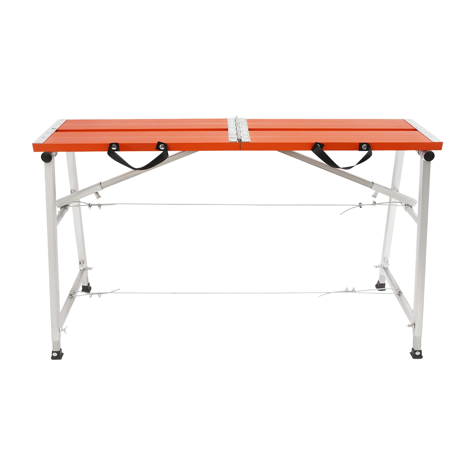 Klappbarer Pferdehocker mit Ablage, Technische Leiter aus Aluminiumlegierung, Arbeitsplattform mit 200 kg Tragkraft, Rutschfeste Füße für Heimwerker