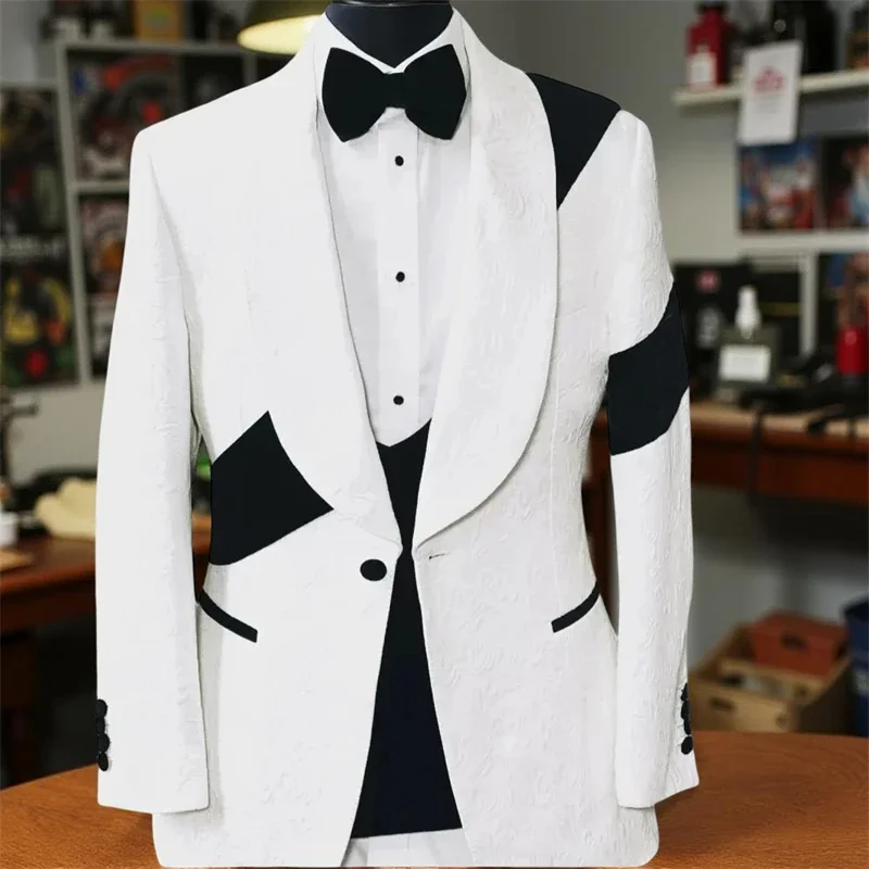 

New fashion 3-piece Men's Suit ( Jacket+Vest+Pants ) Embroidered wedding tailcoat Celebrity Gowns Evening Dress Graceful 2025