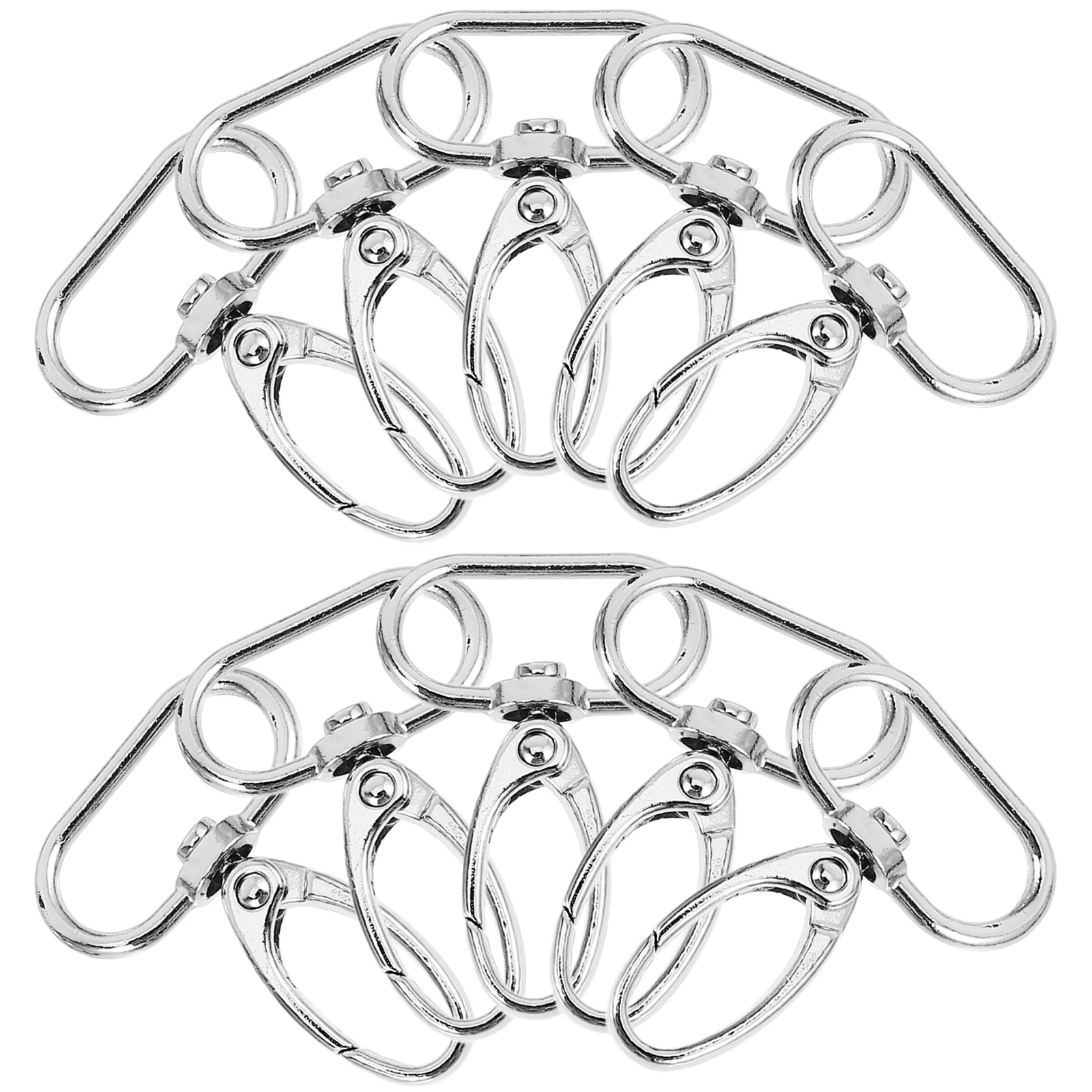 

10 Pcs One Inch Buckle Lightweight Portable Adjustable Ring Strap D Rings Purse Hardware Metal Accessories Swivel Trigger Hook
