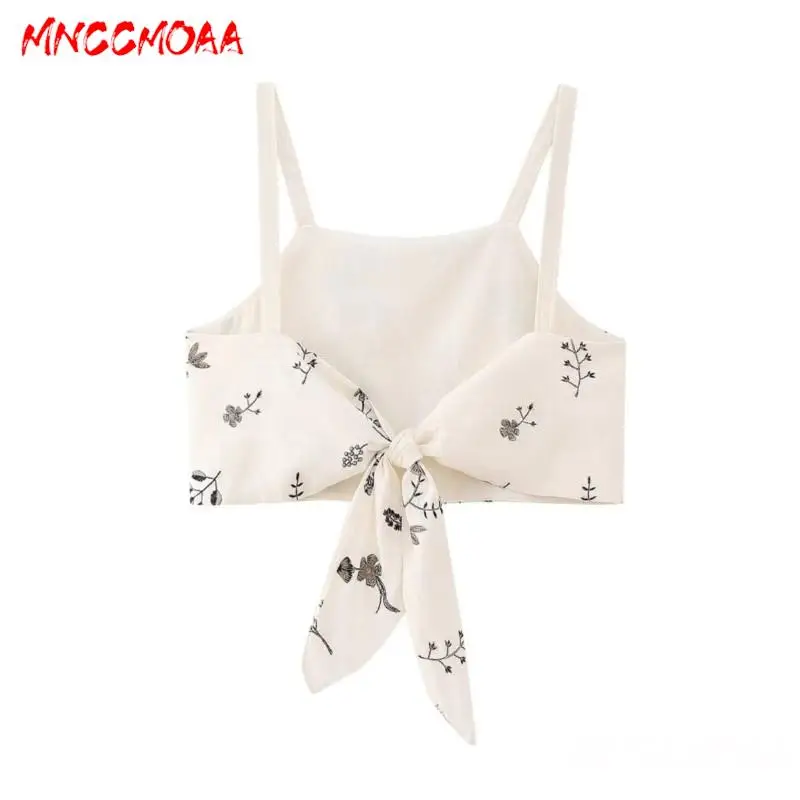 MNCCMOAA-Sleeveless Backless Crop Top and A-Line Skirt Set for Women, Female Summer Suits, A-Line Skirt, 2 Pieces, 2024