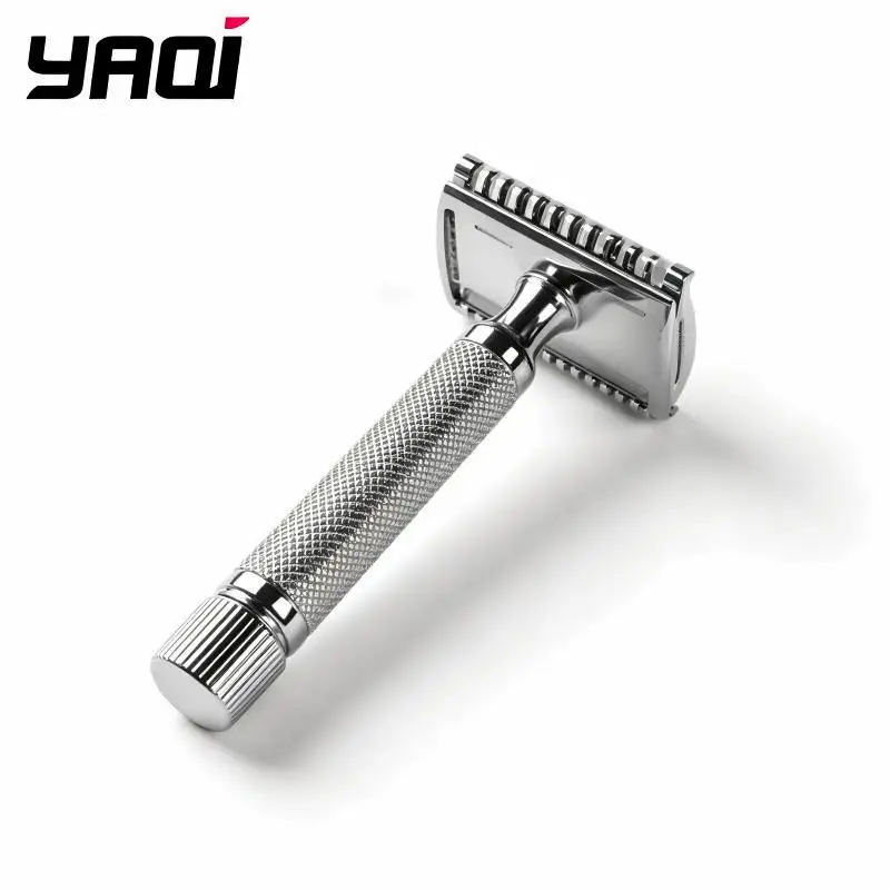 YAQI Double Edge Safety Razor for Men with Gift Box Metal Wet Shave Razor with Anti-Slip Grip Barber Shaving Tool for Home