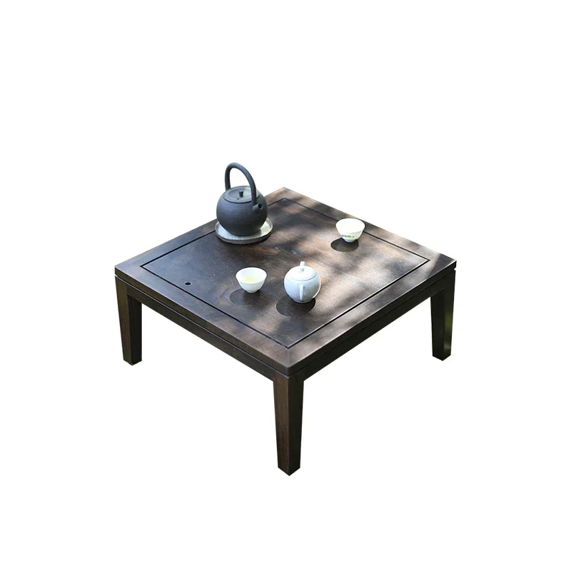 Japanese-style small coffee table casual bay window table, tatami ash wood pine pure solid wood tea table