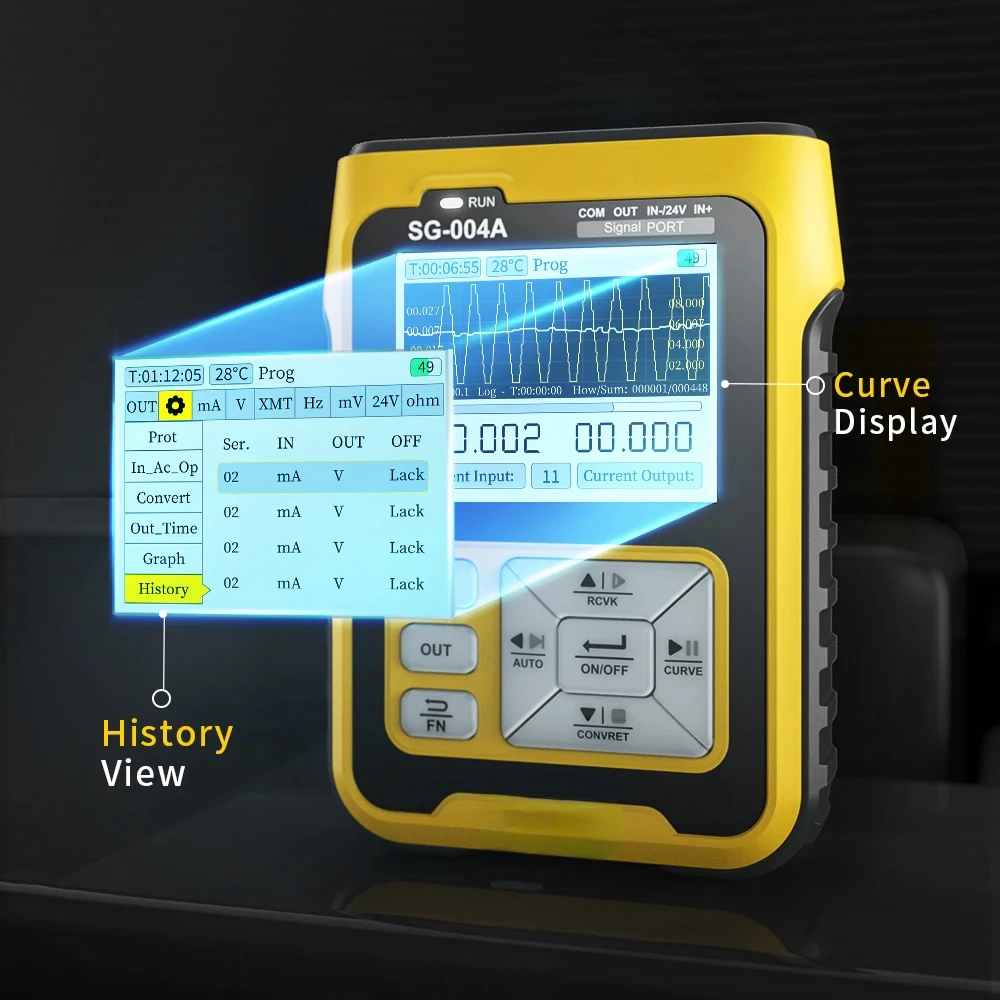 SG-004A/SG-003A 0-10V Adjustable Current Voltage Simulator 4-20mA Signal Generator Sources Transmitter Calibrator