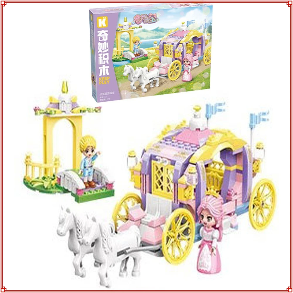 

Keeppley Princess Series Building Blocks Princess Castle Carriage Assembly Model Girls Fairy Tale World Toys Kids Birthday Gifts