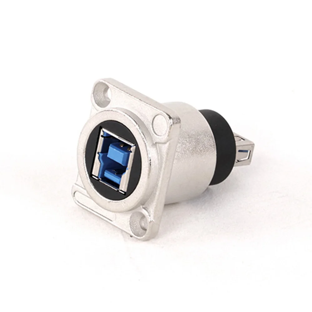 1pc D Type USB3.0 B to A Module Converter Adapter Female to Female Industrial Chassis Socket Panel Mount Connector Welding Free