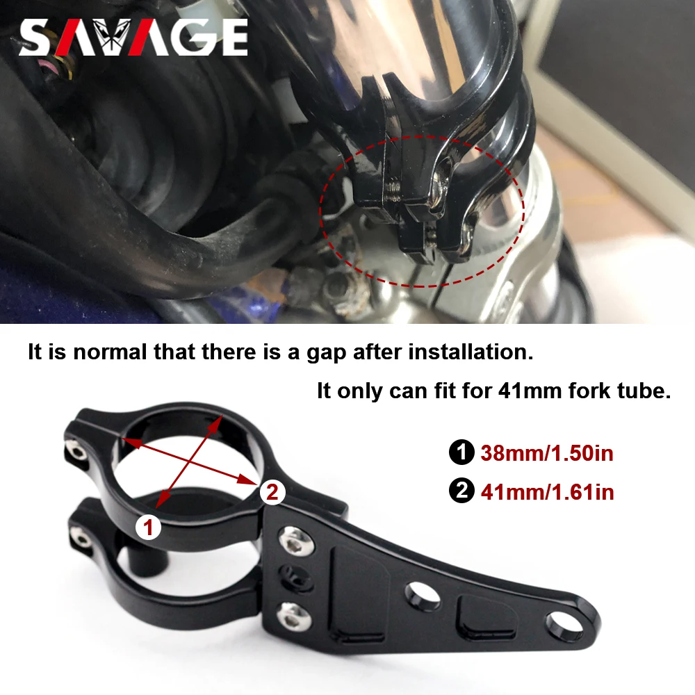 Motorcycle Headlight Bracket Clamp For 41mm Fork Head Light Lamp Support Turn Signal Light Holder Chopper Cafe Racer Accessories