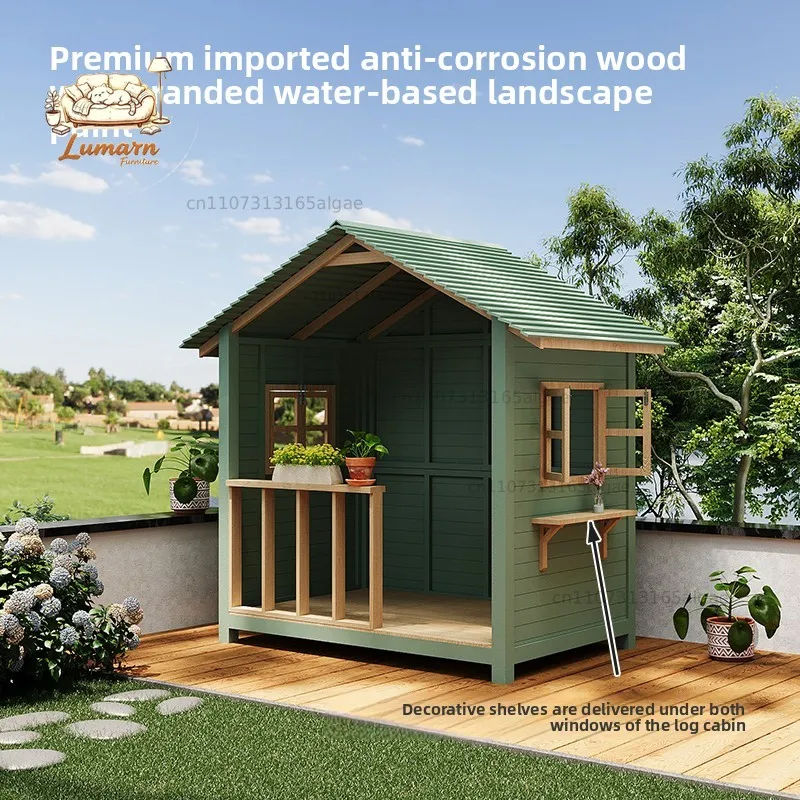 Outdoor garden preservative wood chalet outdoor courtyard assembly