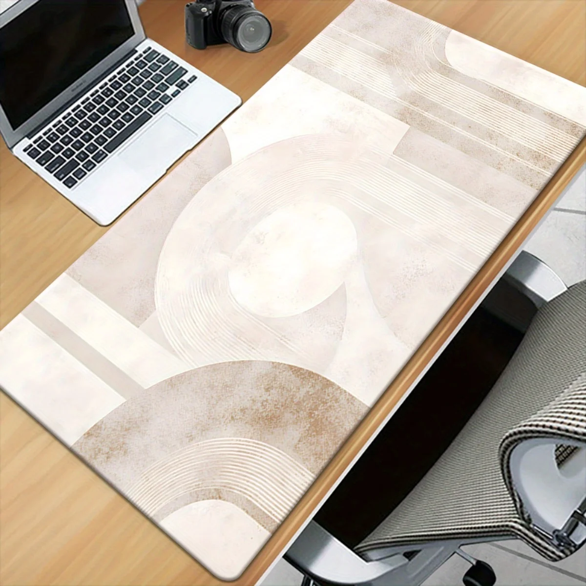 Beige Geometric Office Decor Non-Slip Rubber XXL Computer Mouse Pad Mouse Pad for Office Large Mousepad XXL Mouse Pads Desk Pad
