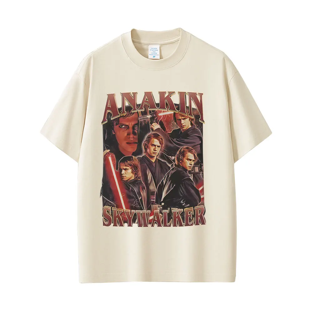 Anakin Skywalker الجرافيك تي شيرت الرجال النساء عادية القطن تي شيرت تقليدي الرجال الهيب هوب موضة المتضخم تي شيرت الشارع الشهير #6
