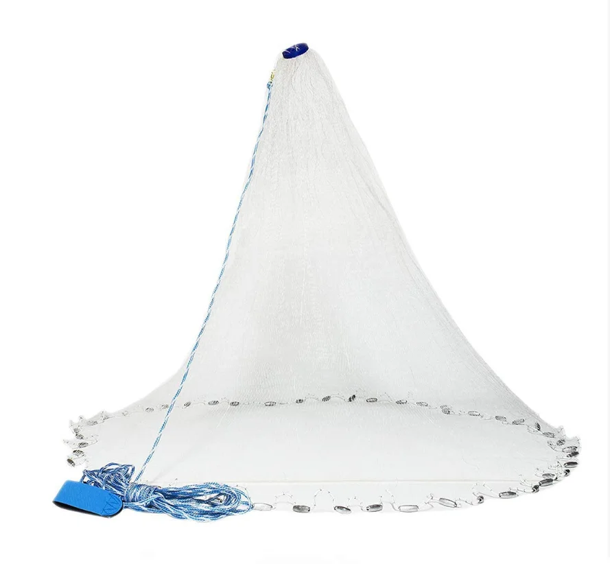 

Fishing Lline Ring-free Hand-cast Net Traditional Hand-cast Net Fishing Line Ring-free Hand-cast net bag Fishing Net Outside