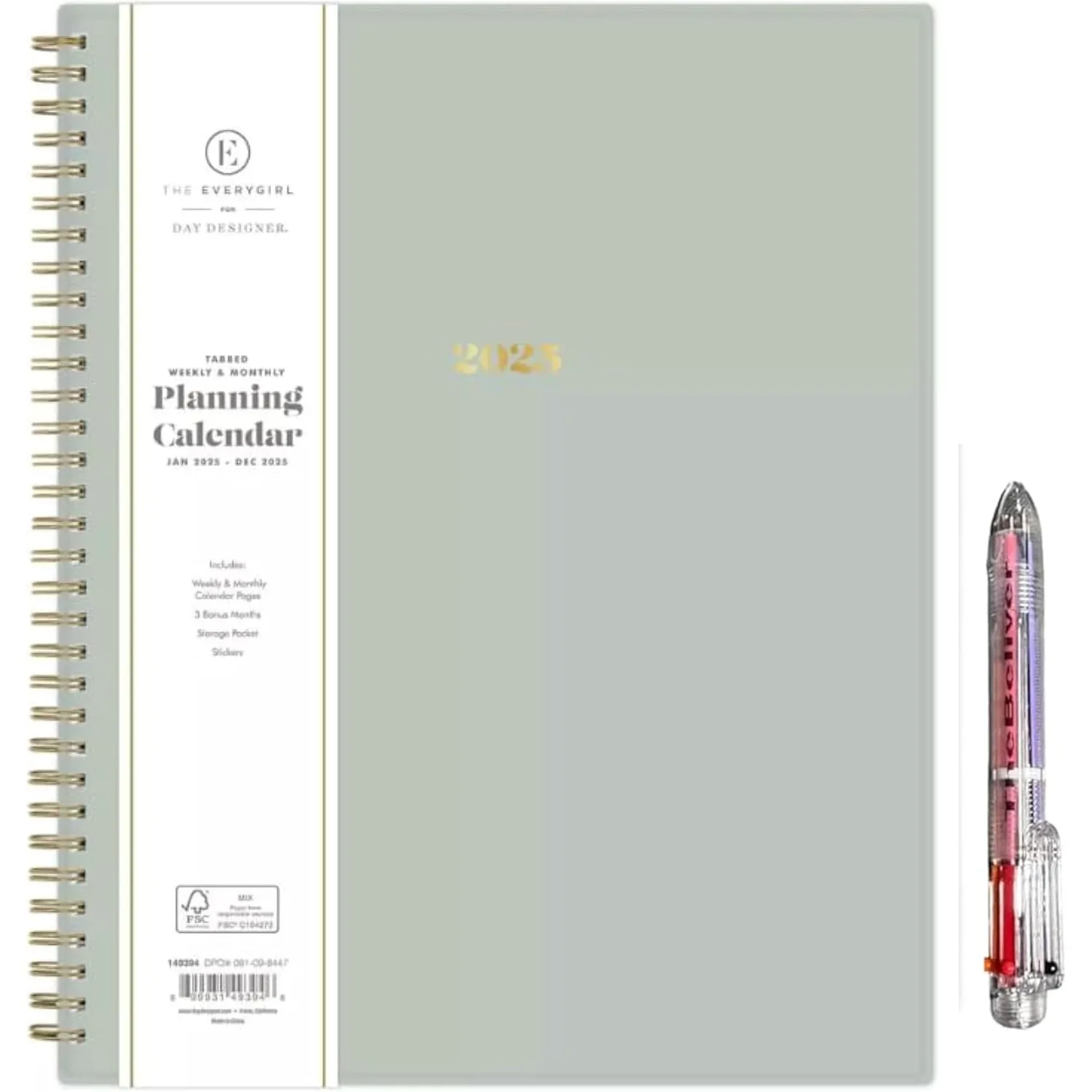 January 2025 December 2025 Year round Weekly/Monthly Planner, Size 11