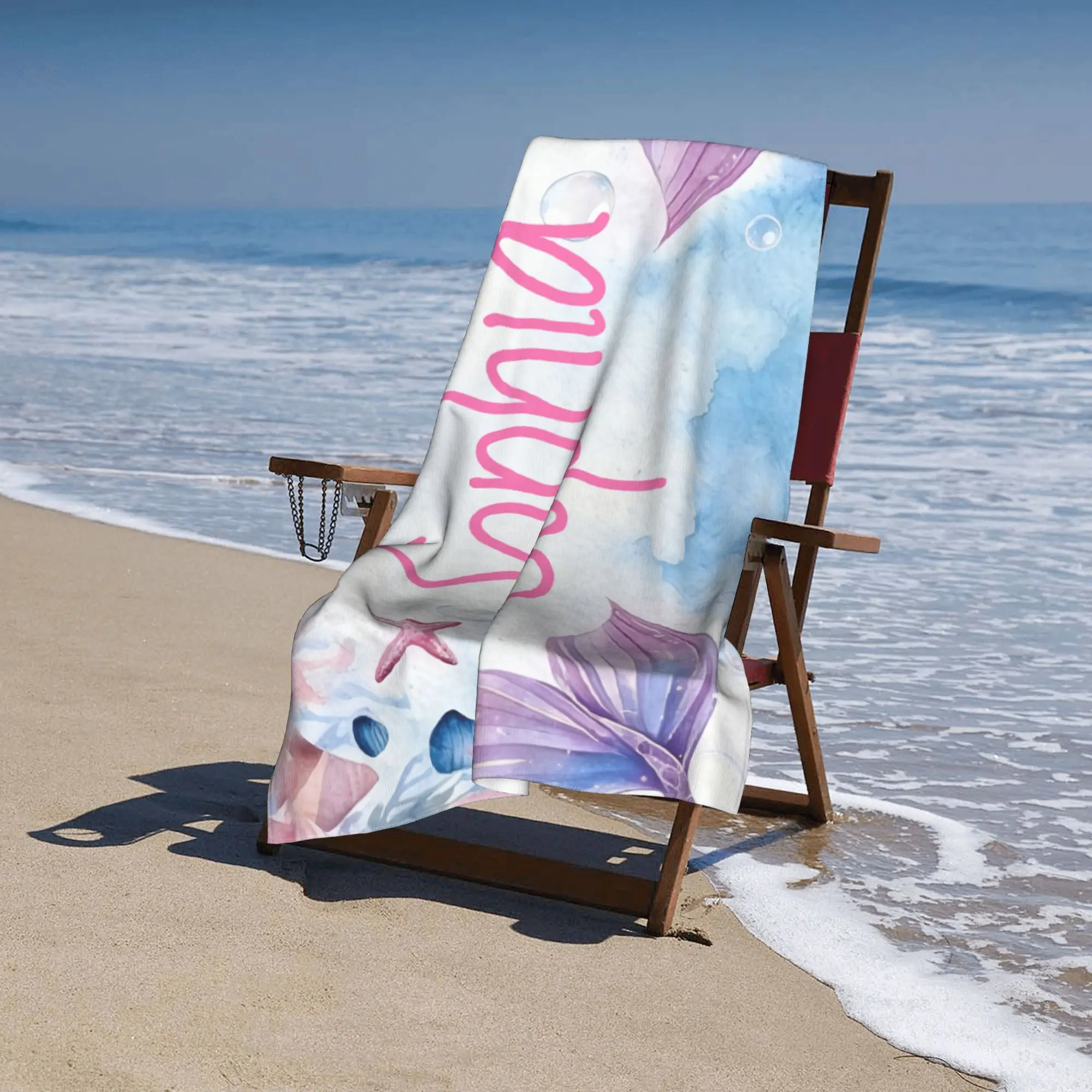 Custom Photo Beach Towel Soft Microfiber Lightweight Polyester Towel Anti-Sand For Family Friends Party Quick-Drying Bath Towel