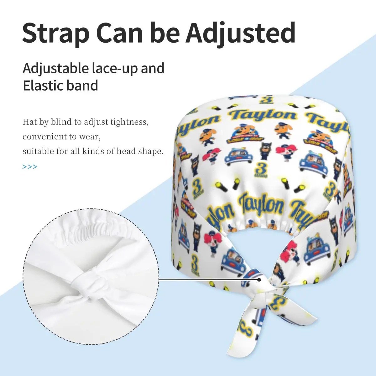 Topo De Bolo Detetive Labrador Sheriff Labrador Scrub Hat Doctor Working Surgical Cap Adjustable Nursing Caps for Dentist