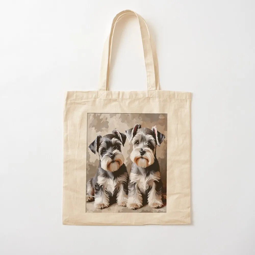 Mini Schnauzer Puppies Tote Bag Big bag Shopping bags Women's bags