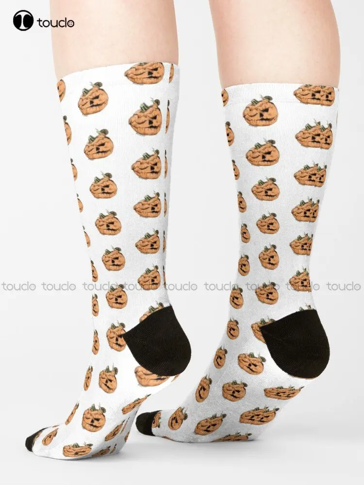 Rotting Pumpkin Halloween Socks Cool Socks Personalized Custom Unisex Adult Teen Youth Socks 360° Digital Printing Streetwear