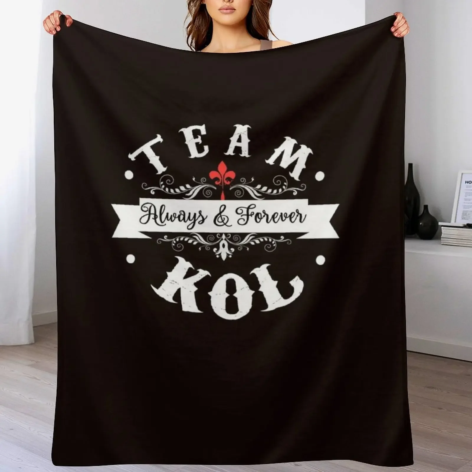 Team Kol. Throw Blanket Travel Size Cozy Blanket for Plane Train