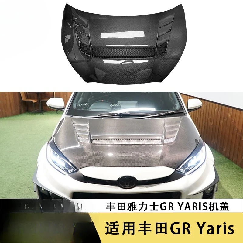 

Applicable To Toyota GR Yaris Carbon Fiber Cover Yaris Varis Hood Modified Hole Headcover