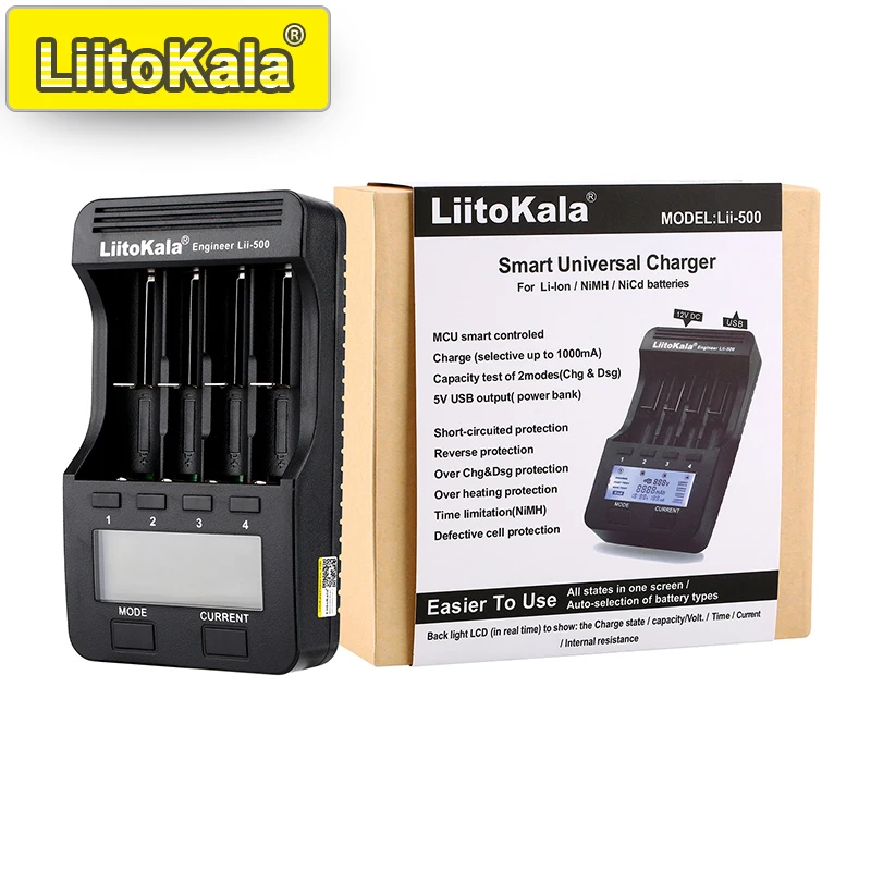 18650/26650/AA/AAA/Ni-MH/Li-ion, LCD 디스플레이, 용량 테스터... - 5